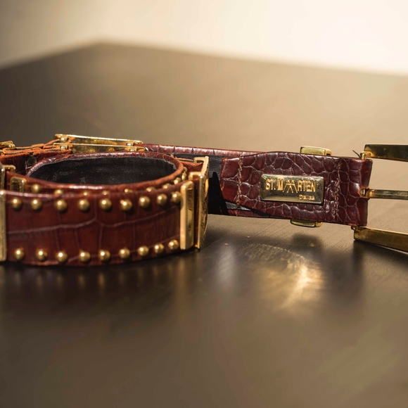 Vintage St Maarten Leather belt